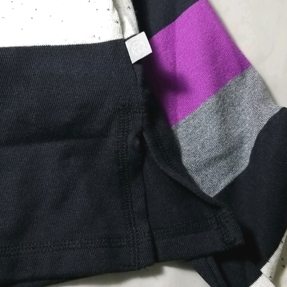 Talbots Women's Sweater Size S Button Neck Cotton Blend Knit Colour Block - Picture 6 of 7